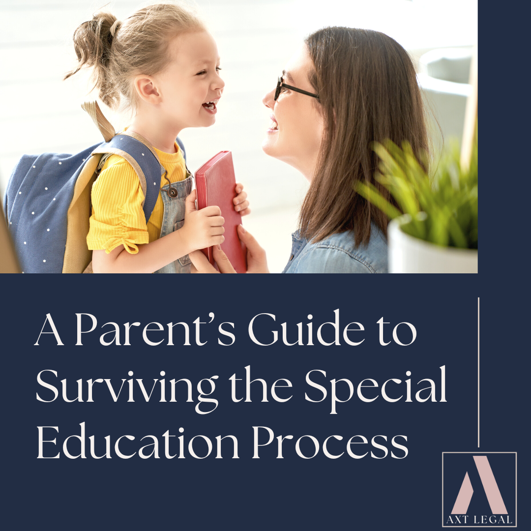 picture of little girl holding books while looking to the eyes of woman/mom for cover art for a parent's guide to surviving the special education process